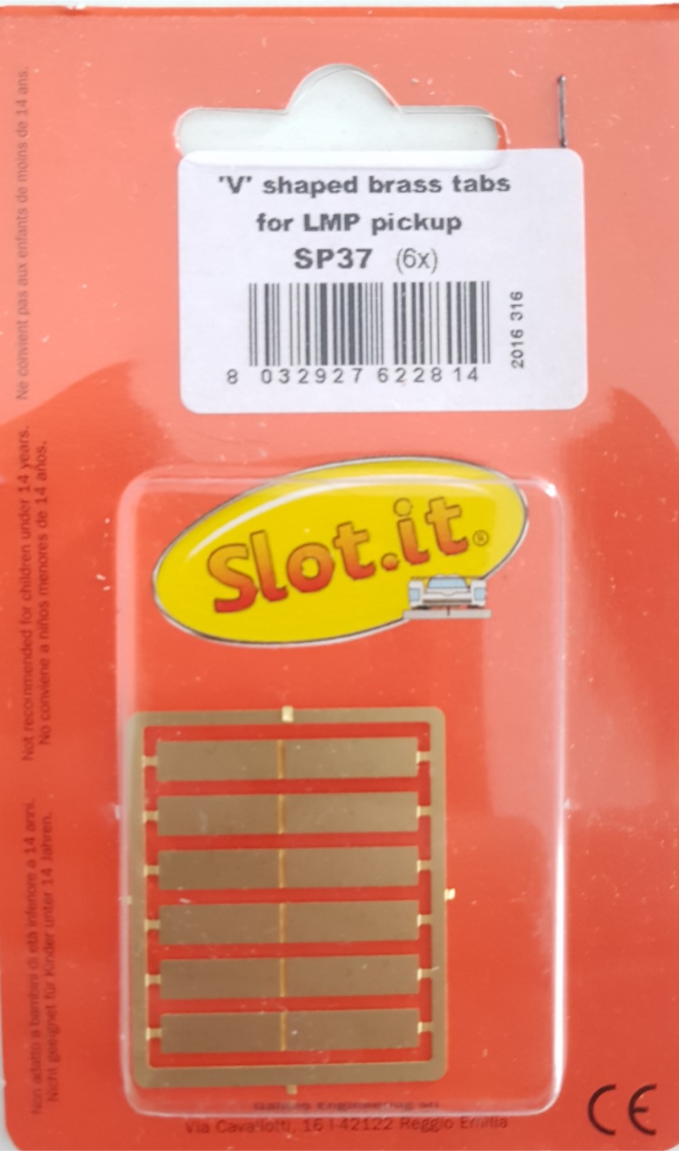 SI-SP37 - 'V' Shaped Brass Tabs For LMP Guide / Pickup - Image 2