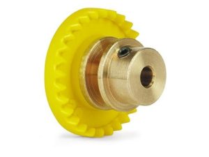SI-GI28-Bz - Slot.it Crown Gear Inline 28 Teeth Brass (1)