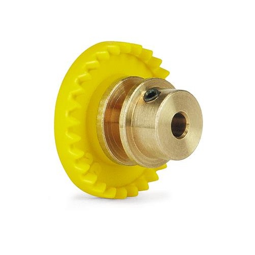 SI-GI28-Bz - Slot.it Crown Gear Inline 28 Teeth Brass (1)