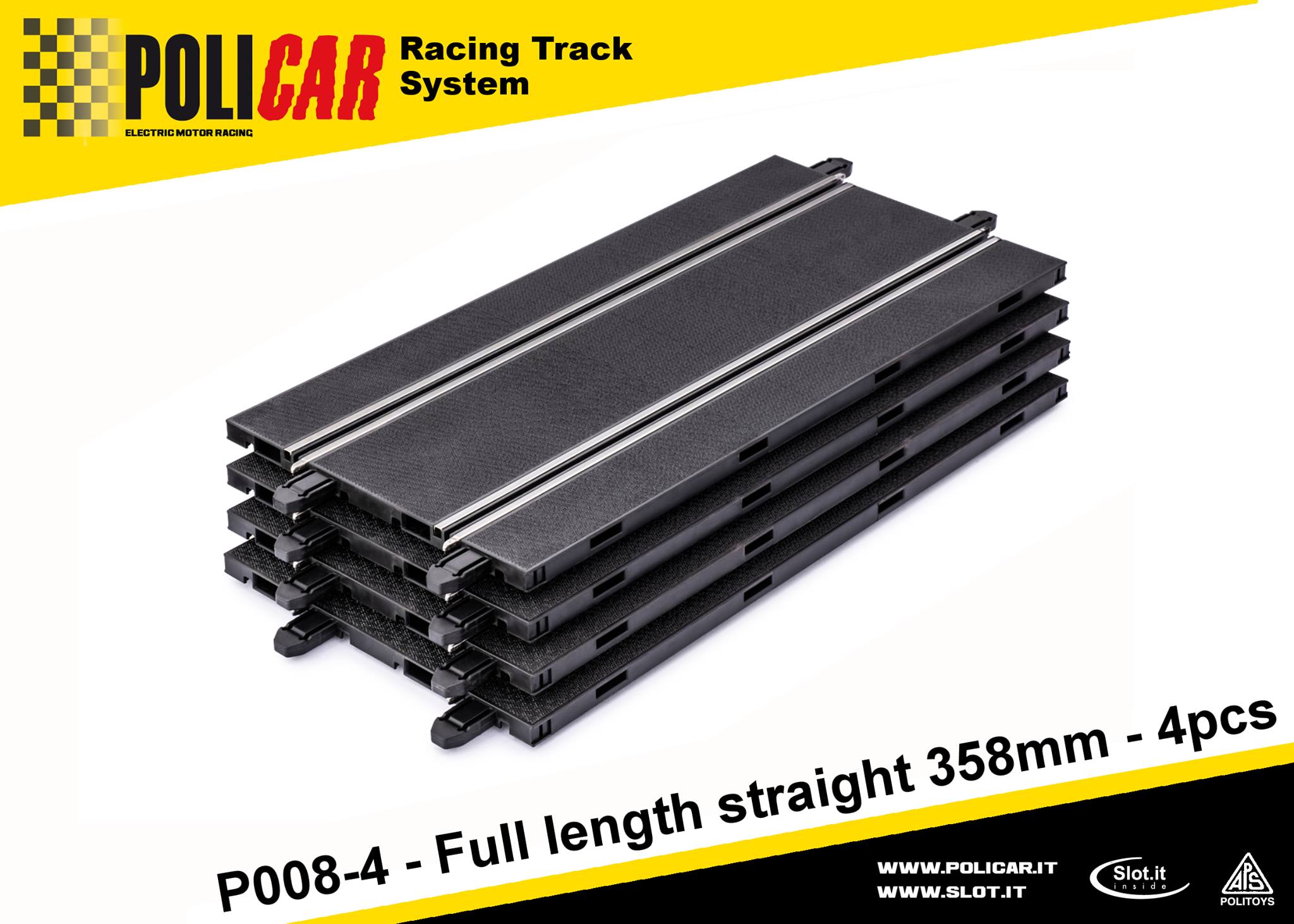 PC-P008-4 - Policar Full length straight, 358mm - 4pcs