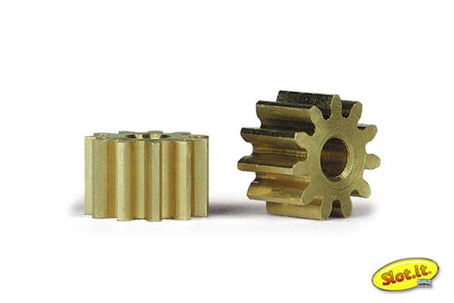 SI-PS11 - Slot.it Pinion Gears Sidewinder 6.5mm Z11 Brass (2)