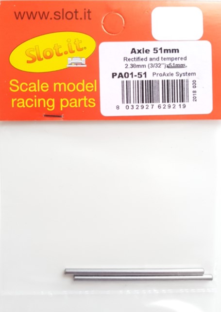 SI-PA01-51 - Slot.it Axle 51mm Rectified and tempered 2.38mm(3/32') (2pcs) - Image 2