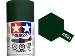 Tam86521 - Tamiya Spray Paint AS-21 Dark Green 2 (IJN) - (For Hard Plastic) (100ml)