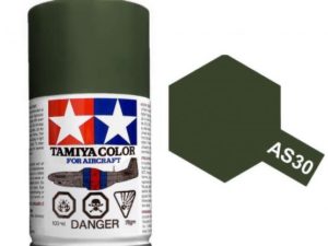 Tam86530 - Tamiya Spray Paint AS-30 Dark Green 2 RAF - (For Hard Plastic) (100ml)