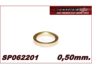 SP062201 - Sloting Plus - Spacer 0.5 mm MINI BRONZE for axle 2.38 mm (3/32´´) (20)