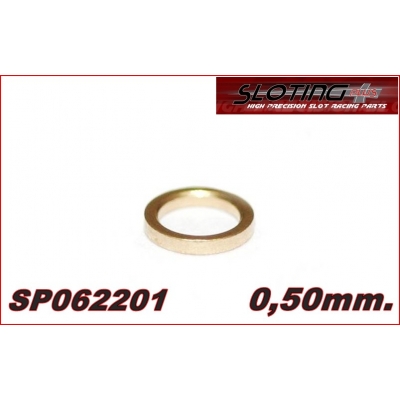SP062201 - Sloting Plus - Spacer 0.5 mm MINI BRONZE for axle 2.38 mm (3/32´´) (20)