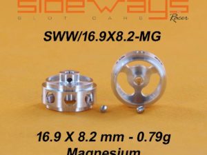 SWW/16.9x8.2-MG – Magnesium Wheels 16.9x8.2mm for 3/32 (2.38mm) axle