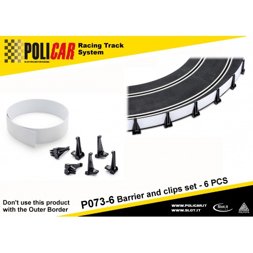 PC-P073-6 - Policar Barrier and Clips Set - 6pcs (1 meter roll)