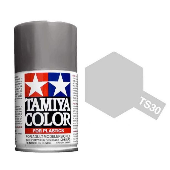 Tam85030 - Tamiya Spray Paint TS-30 Silver Leaf (For Hard Plastic) (100ml)
