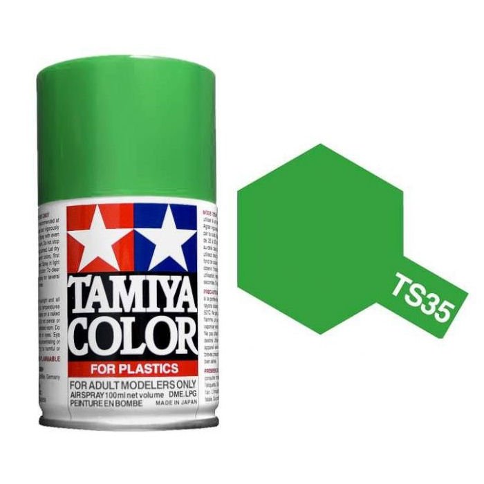 Tam85035 - Tamiya Spray Paint TS-35 Park Green (For Hard Plastic) (100ml)