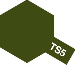 Tam85005 - Tamiya Spray Paint TS-5 Olive Drab (For Hard Plastic) (100ml) - Image 2