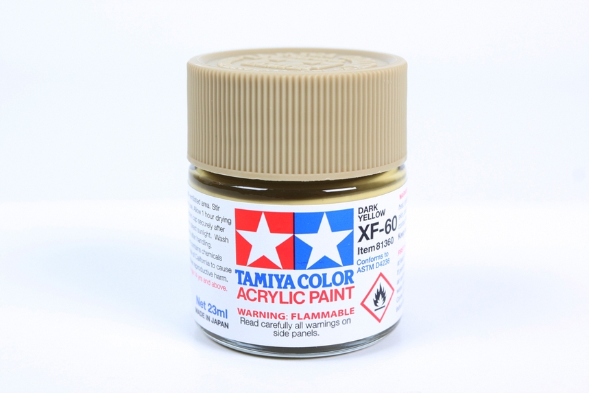 Tam81360 - Tamiya XF-60 Dark Yellow Acrylic Paint (23ml)