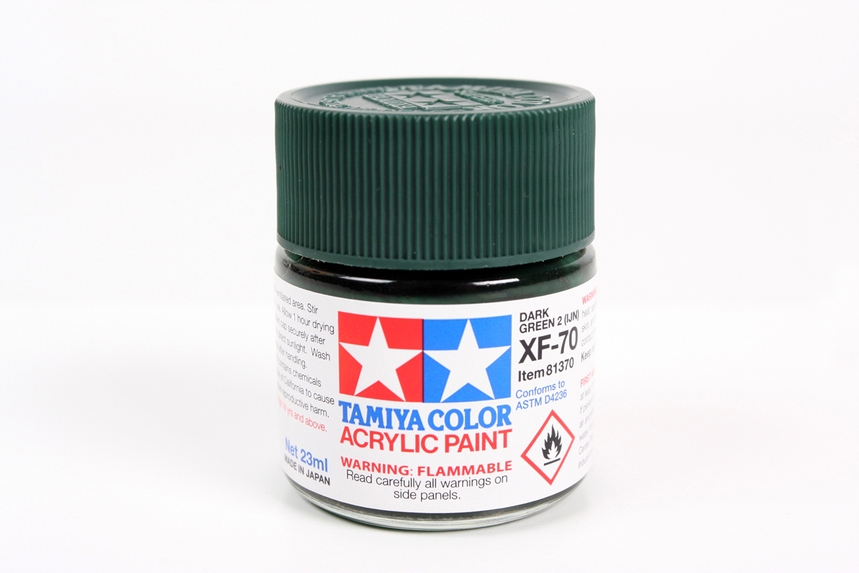 Tam81370 - Tamiya XF-70 Dark Green 2 IJN Acrylic Paint (23ml)