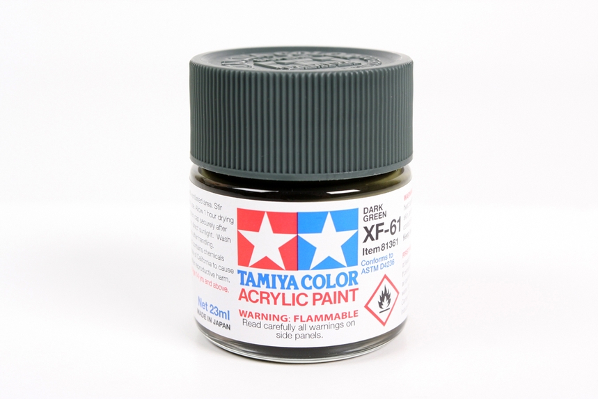 Tam81361 - Tamiya XF-61 Dark Green Acrylic Paint (23ml)