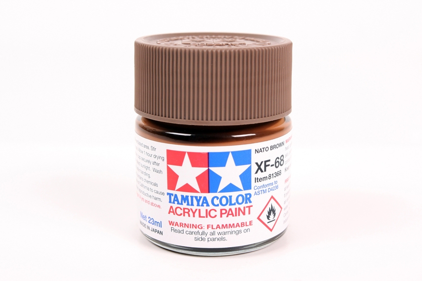 Tam81368 - Tamiya XF-68 NATO Brown Acrylic Paint (23ml)