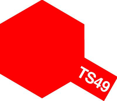 Tam85049 - Tamiya Spray Paint TS-49 Bright Red (For Hard Plastic) (100ml) - Image 2