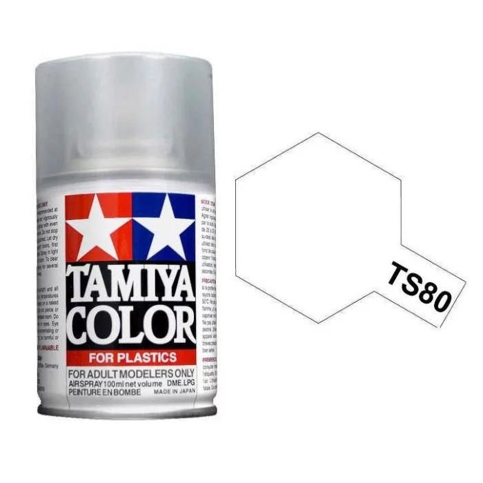 Tam85080 - Tamiya Spray Paint TS-80 Flat Clear (For Hard Plastic) (100ml)