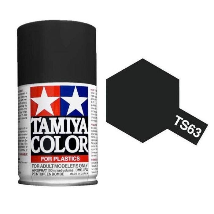 Tam85063 - Tamiya Spray Paint TS-63 NATO Black (For Hard Plastic) (100ml)