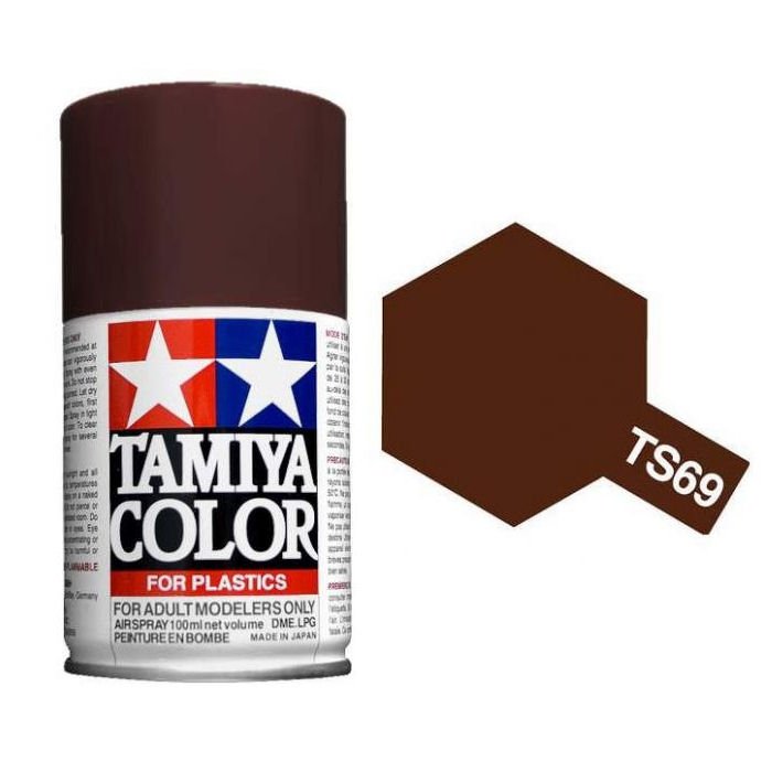 Tam85069 - Tamiya Spray Paint TS-69 Linoleum Deck Brown (For Hard Plastic) (100ml)