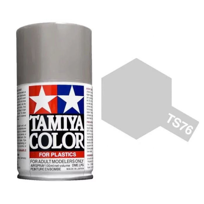 Tam85076 - Tamiya Spray Paint TS-76 Mica Silver (For Hard Plastic) (100ml)