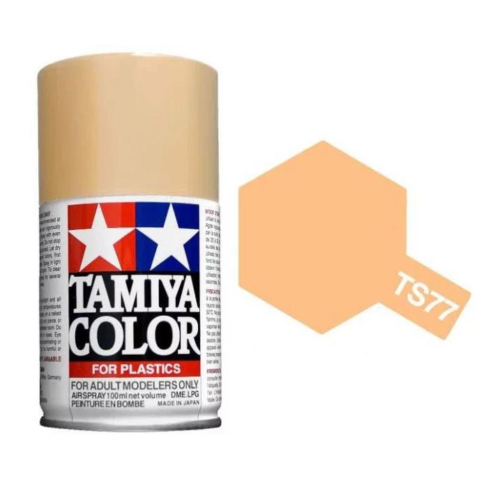 Tam85077 - Tamiya Spray Paint TS-77 Flat Flesh (For Hard Plastic) (100ml)