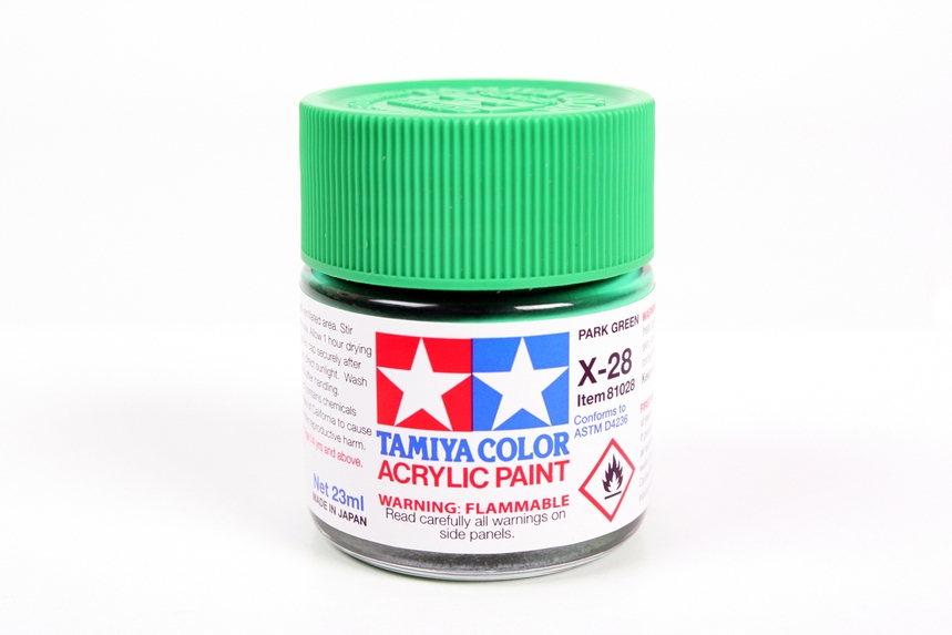 Tam81028 - Tamiya X-28 Park Green Acrylic Paint (23ml)