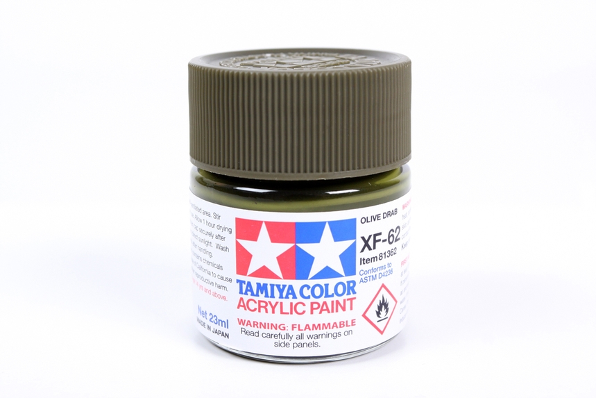 Tam81362 - Tamiya XF-62 Olive Drab Acrylic Paint (23ml)
