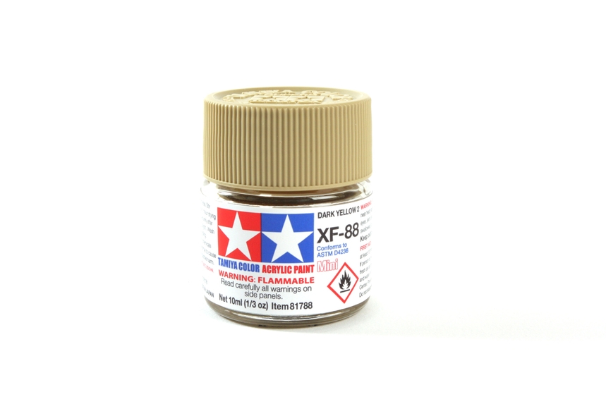 Tam81788 - Tamiya XF-88 Dark Yellow 2 Mini Acrylic Paint (10ml)