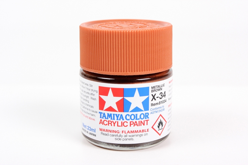 Tam81034 - Tamiya X-34 Metallic Brown Paint (23ml)