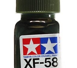 Tam80358 - Tamiya XF-58 Olive Green Enamel Paint (10ml)