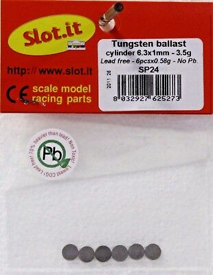 SI-SP24 - Tungsten Ballast Cylinders 6.3x1mm (6pcs x 0.58g each) - Image 2