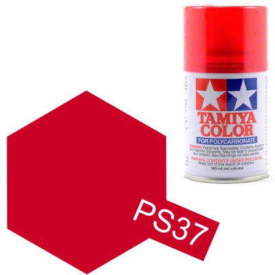 Tam86037 - Tamiya Spray Paint PS-37 Translucent Red (For Polycarbonate Bodies) (100ml)
