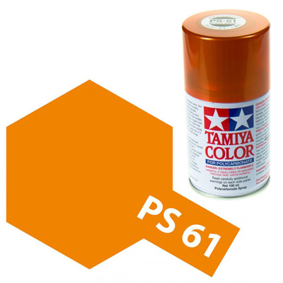 Tam86061 - Tamiya Spray Paint PS-61 Metallic Orange (For Polycarbonate Bodies) (100ml)