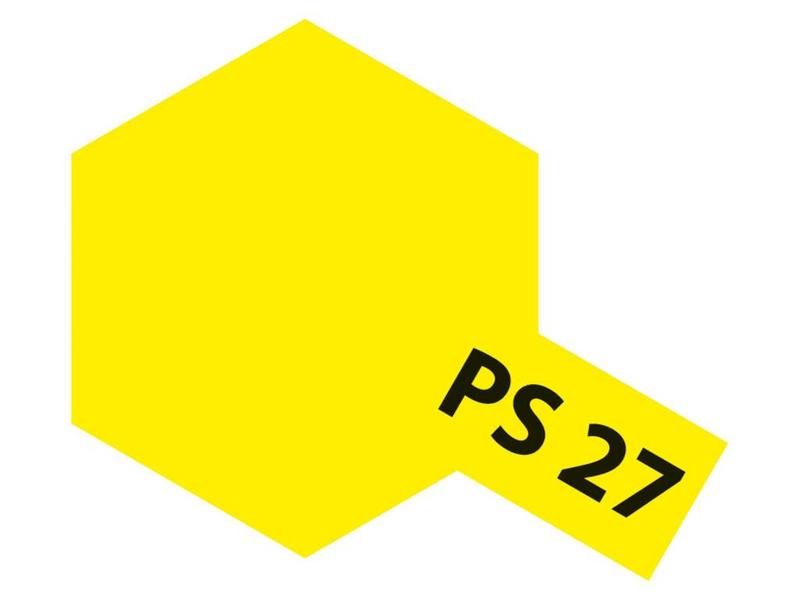 Tam86027 - Tamiya Spray Paint PS-27 Fluorescent Yellow (For Polycarbonate Bodies) (100ml) - Image 2