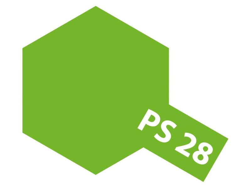 Tam86028 - Tamiya Spray Paint PS-28 Fluorescent Green (For Polycarbonate Bodies) (100ml) - Image 2