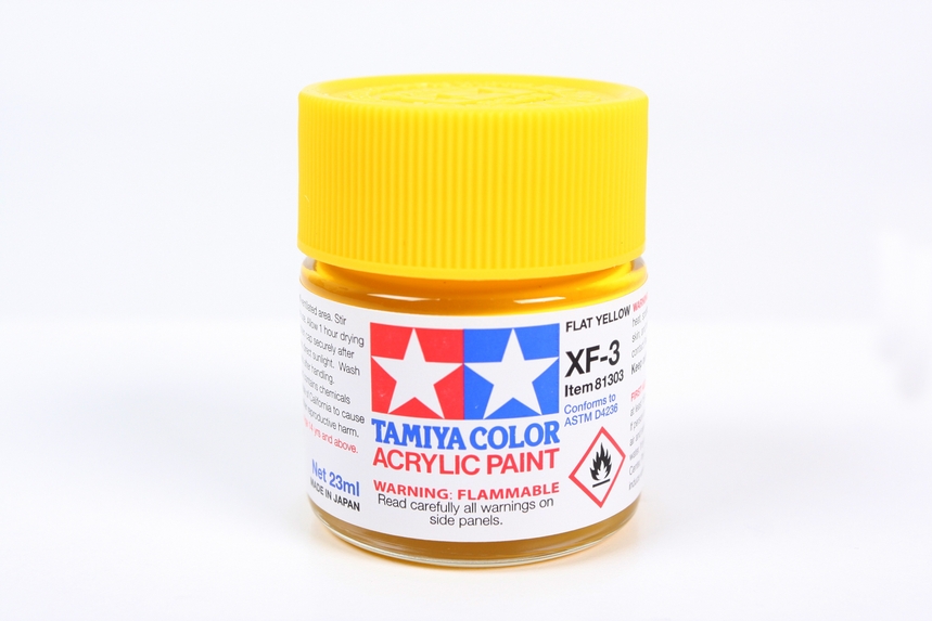 Tam81303 - Tamiya XF-3 Flat Yellow Acrylic Paint (23ml)