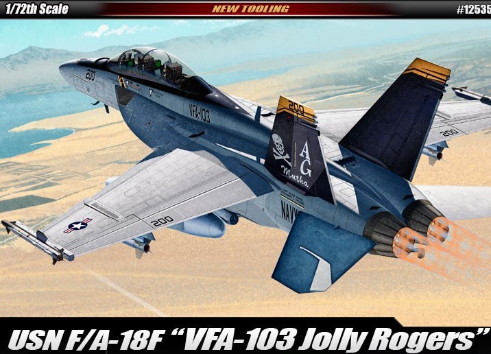 ACA12535 - 1:72 USN F/A-18F "VFA-103 Jolly Rogers" (Multi Color Parts)