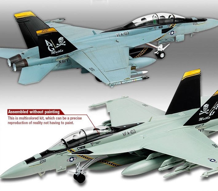 ACA12535 - 1:72 USN F/A-18F "VFA-103 Jolly Rogers" (Multi Color Parts) - Image 4