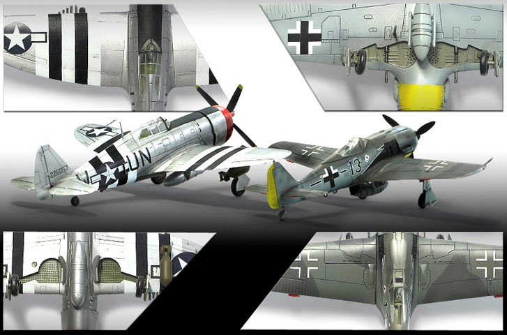 ACA12513 - 1:72 FW190A-8 & P-47D - Image 3