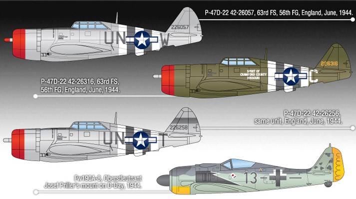 ACA12513 - 1:72 FW190A-8 & P-47D - Image 4