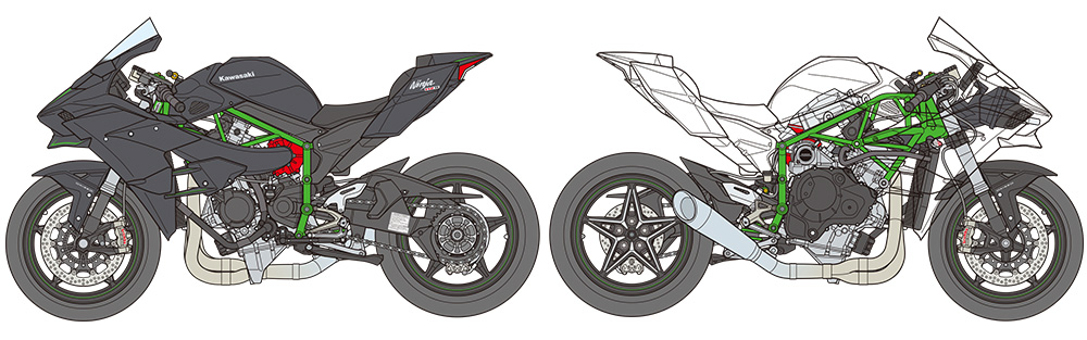Tam14136 – 1:12 Kawasaki Ninja H2 Carbon - Image 11