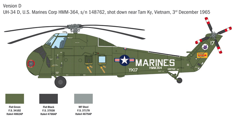 ITA2776 - 1:48 H-34A Pirate /UH-34D U.S. Marines - Image 8