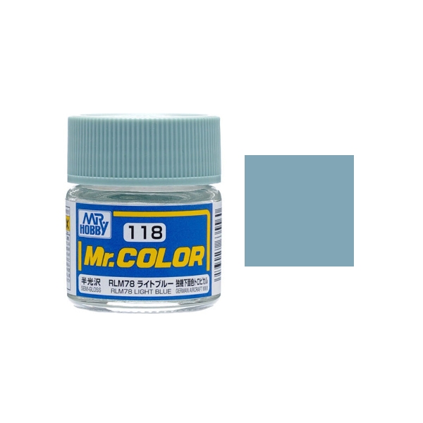 MR-C118 - Mr.Color C118 RLM78 Light Blue Semi-Gloss (10ml)