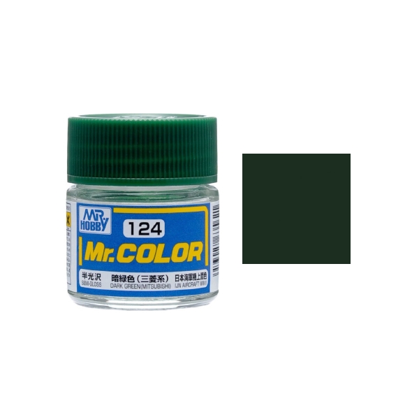 MR-C124 - Mr.Color C124 Dark Green (Mitsubishi) Semi-Gloss (10ml)