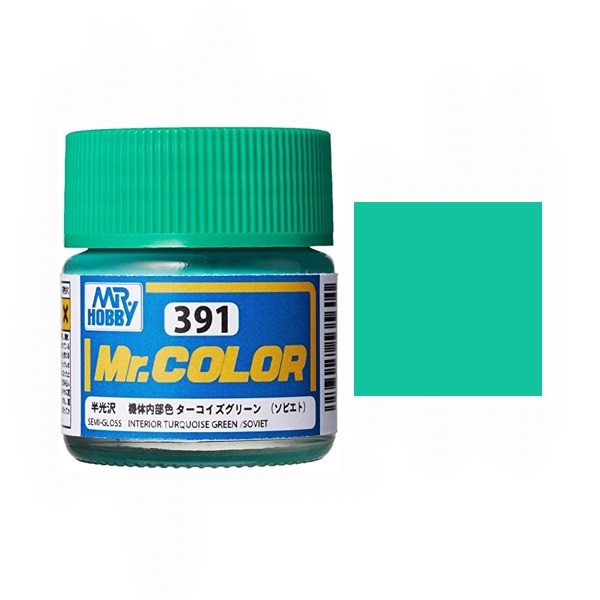 MR-C391 - Mr.Color C391 Interior Turquoise Green (Soviet) Semi-Gloss (10ml)