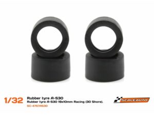 SC-4757AS30 - 19x10mm A-S30 Slick Rubber Tyres (30 Shore) (4)