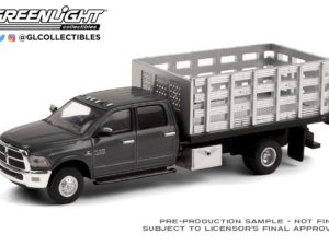 GL46060e - 1:64 2018 Ram 3500 Stake Truck - Granite Crystal Metallic Clearcoat