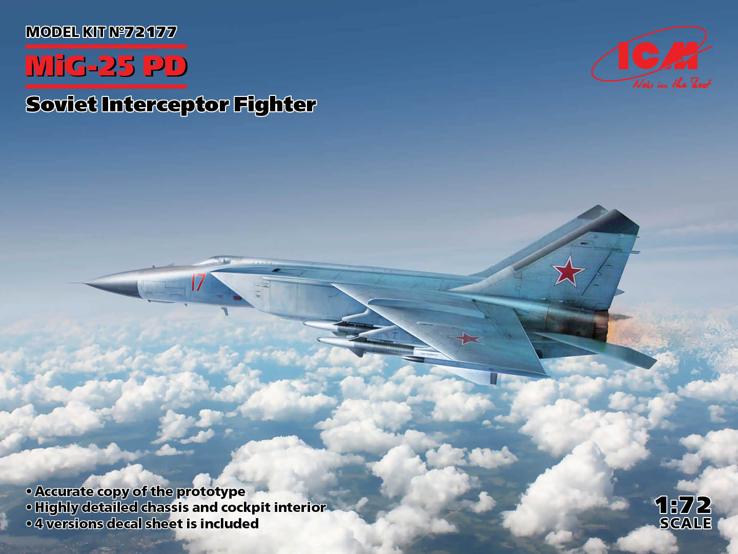 ICM72177 - 1:72 MIG-25 PD Soviet Interceptor Fighter