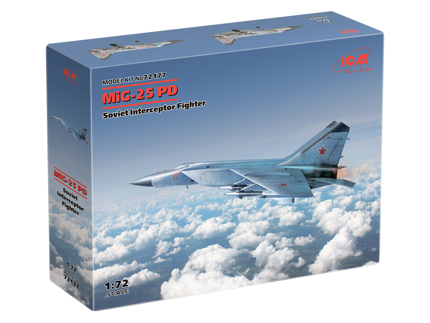 ICM72177 - 1:72 MIG-25 PD Soviet Interceptor Fighter - Image 2