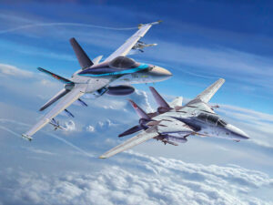 Rev05677 - 1:72 (Top Gun) Maverick's F/A-18E Super Hornet + Maverick's F-14D Tomcat  (Gift Set)